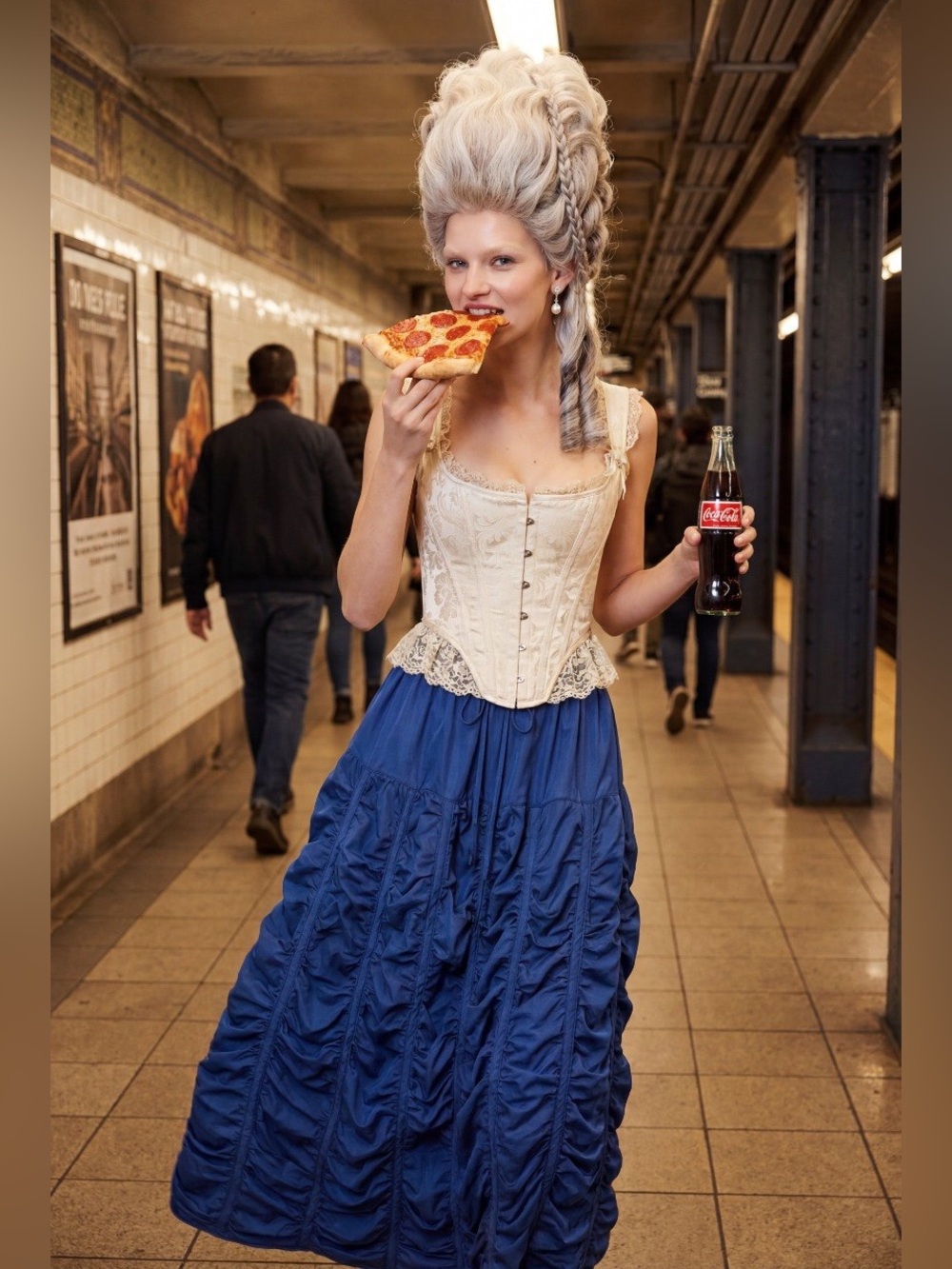 “Oh La La Paris!”  Royal Blue Ruched Maxi Skirt